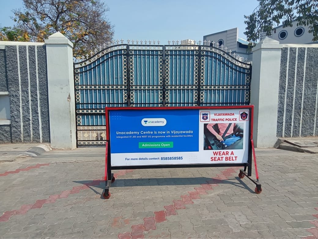 Traffic Barricade advertising agency in visakhapatnam